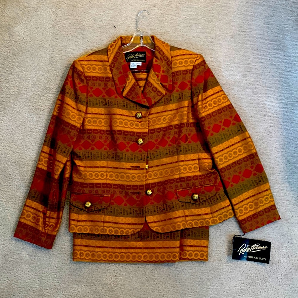 African-inspired print skirt suit (New)